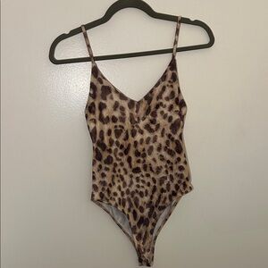 Zara Brown Leopard Bodysuit